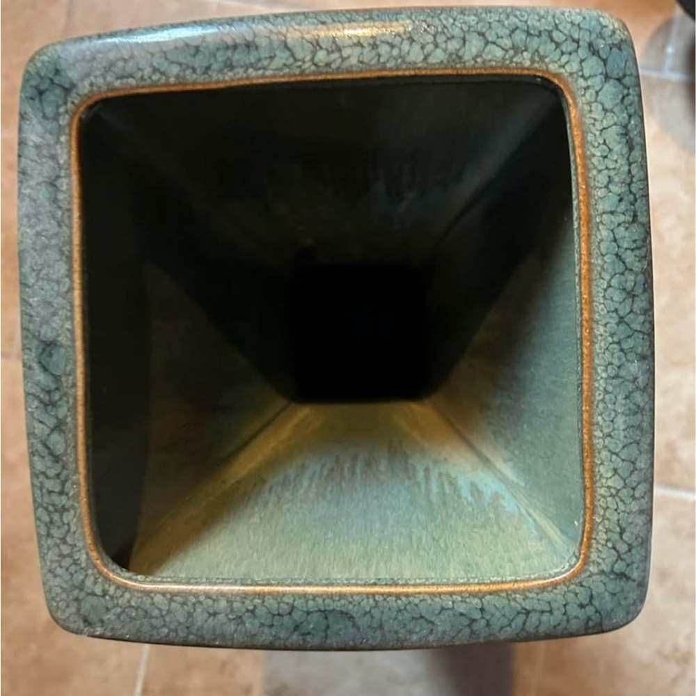 Pier 1 Sage Green Geometric Vase - Picture 2 of 3